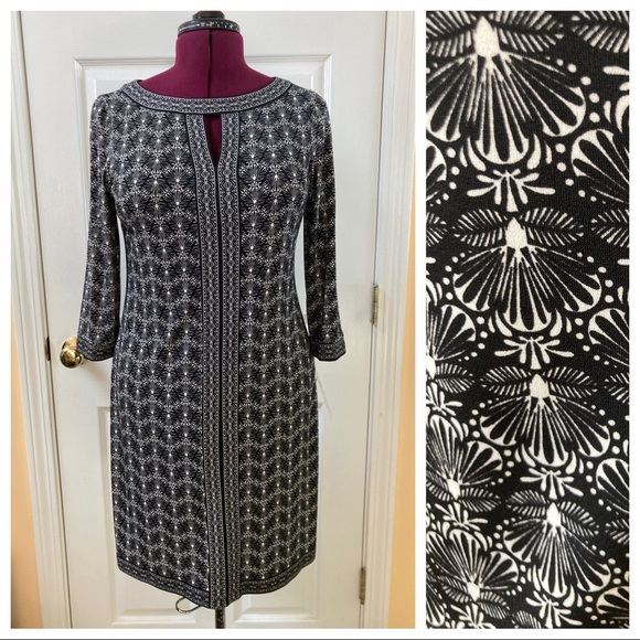 Black And White Wisp Marnie Knit Dress 